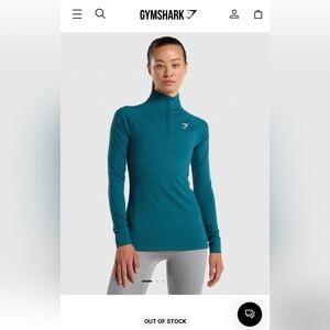 XS Women's Gymshark Quarter Zip in Teal